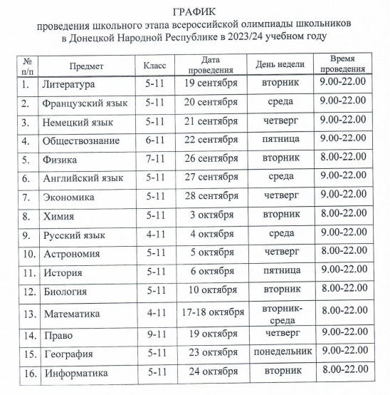 ДАЁМ СТАРТ ВСЕРОССИЙСКОЙ ОЛИМПИАДЕ ШКОЛЬНИКОВ.