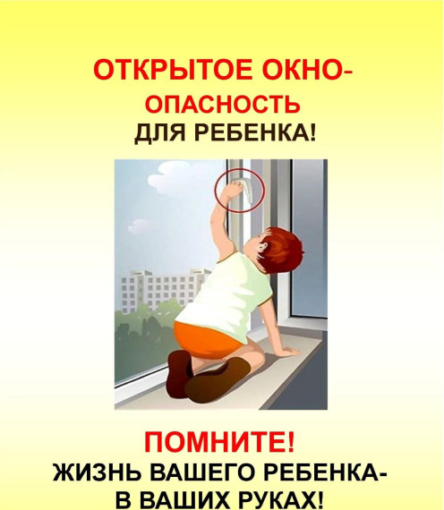 Памятка для родителей по профилактике выпадения детей из окна.